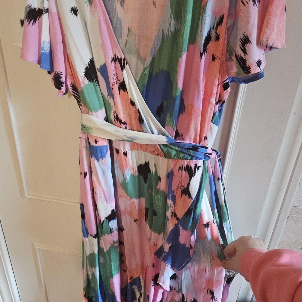 Colorful Wrap Dress